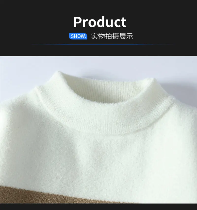 Sweater For Men Men's Clothing Streetwear Male Pullovers Spring Fashion Autumn Men's Sweat-shirt Knit Casual Hombre Warm Solid
