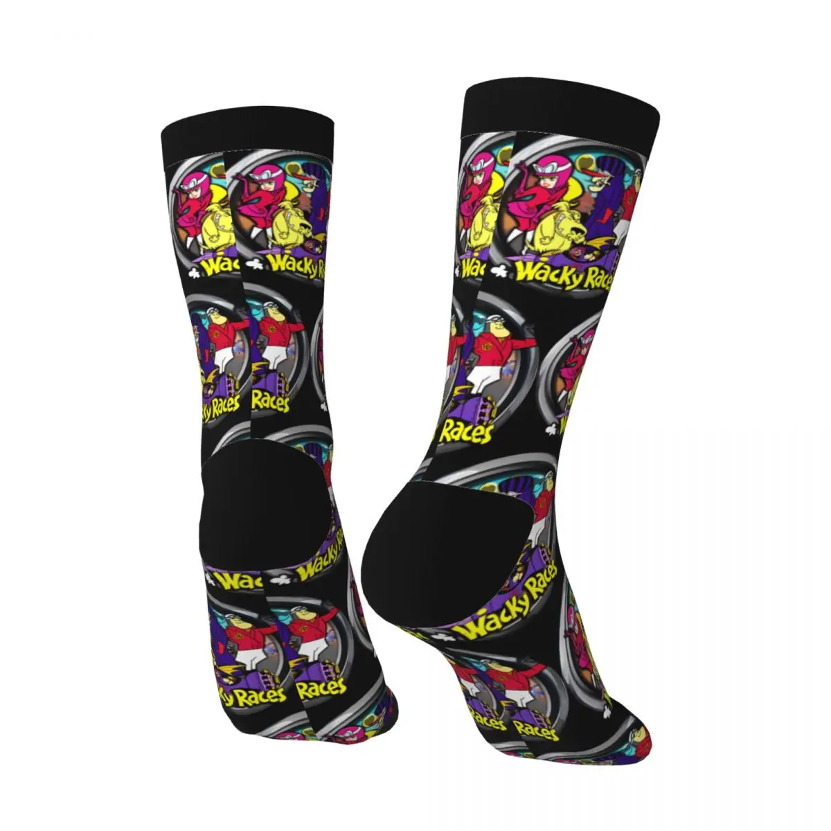 Hip Hop Vintage Sleek Crazy Men's compression Socks Unisex Muttley Harajuku Pattern Printed Funny Novelty Happy Crew Sock Boys