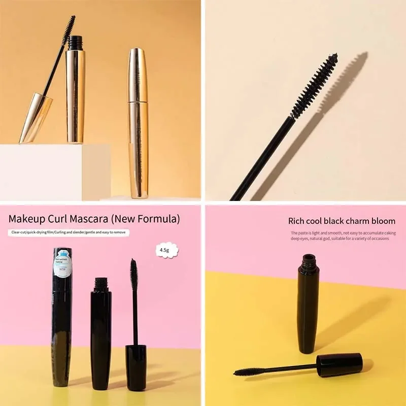 Miniso Cream Waterproof Thickening Mascara Beginner Holding Mascara Student Practical Cosmetics Girl Birthday Present