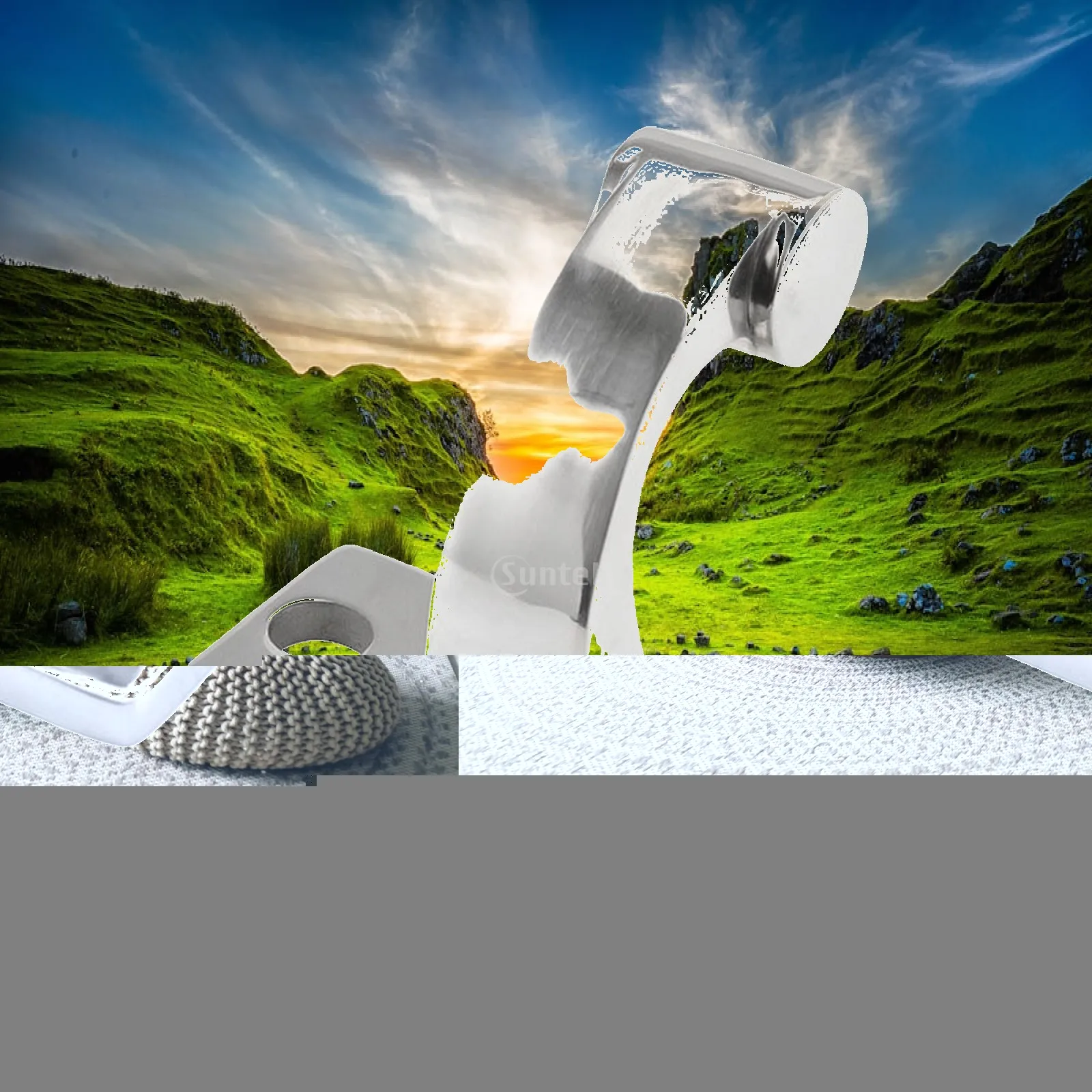 Polished 304 Stainless Steel Glass Panel Connector Clamp for Staircase Railing Fence Mounting Bracket