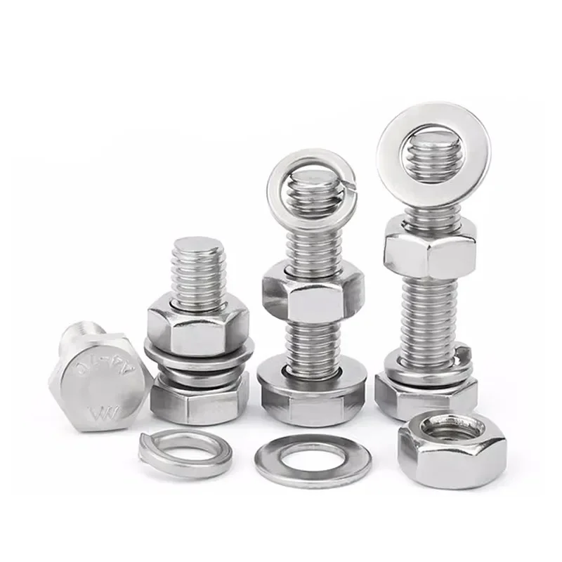 480Pcs Hex Bolts Assortment Kit M4 M5 304 Stainless Steel with Serrated Flange Nuts Washers Full Thread for DIY Home Improvement