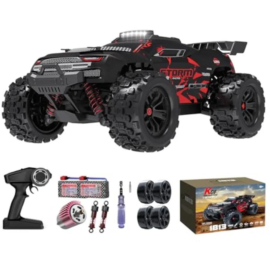 

1:18 Scale All Terrain RC Cars 40km/h High Speed Remote Control Car 2.4Ghz 4WD Electric Vehicle with 2 Rechargeable Batteri