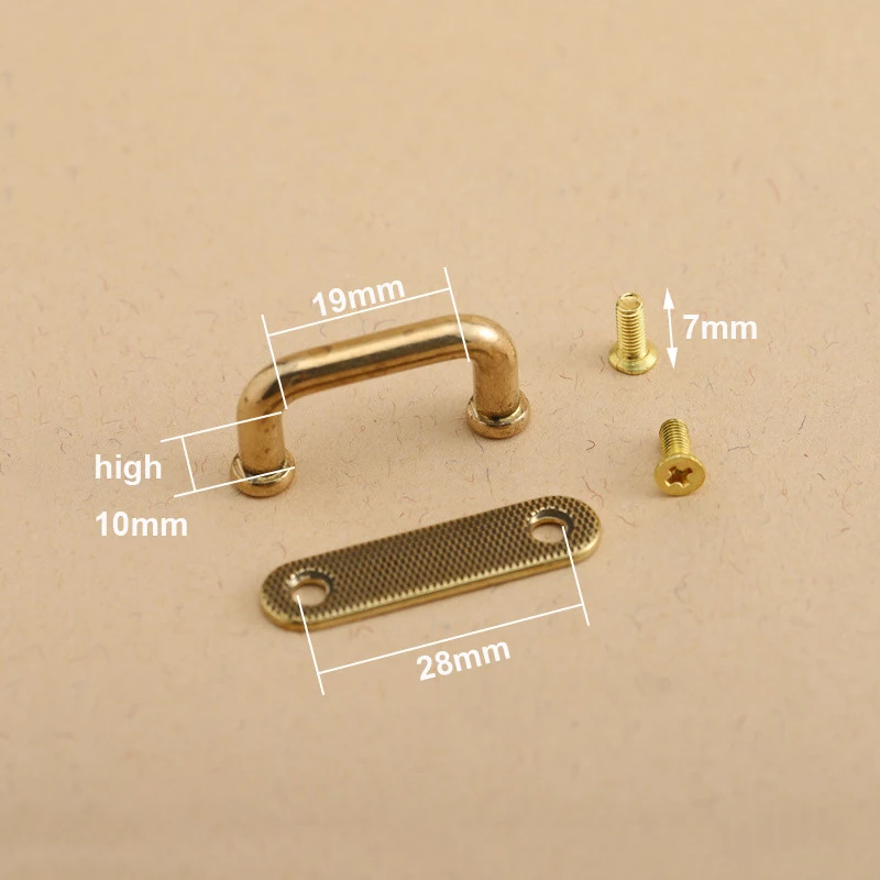 2pcs Brass Bag Connector Anchor Buckles New Style Arch Bridge With Screws Hanger Hooks Bags Belts Strap Leather Crafts