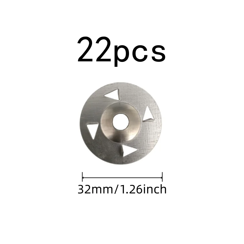 22 pcs 32mm Four Claw Washers, Four Claw Anti-Slip Design, Floor Tile Installation Wall Construction, Durable Iron Material