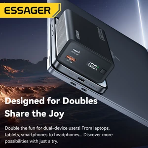 Esger Power Bank 20000MAH Tragbarer PD 65W Schnellladung externer Batterie -Powerbank -Mobiltelefon, um Mac -Telefon anzurufen 9 Hauptverkäufe fein tragbarer Akku - №5
