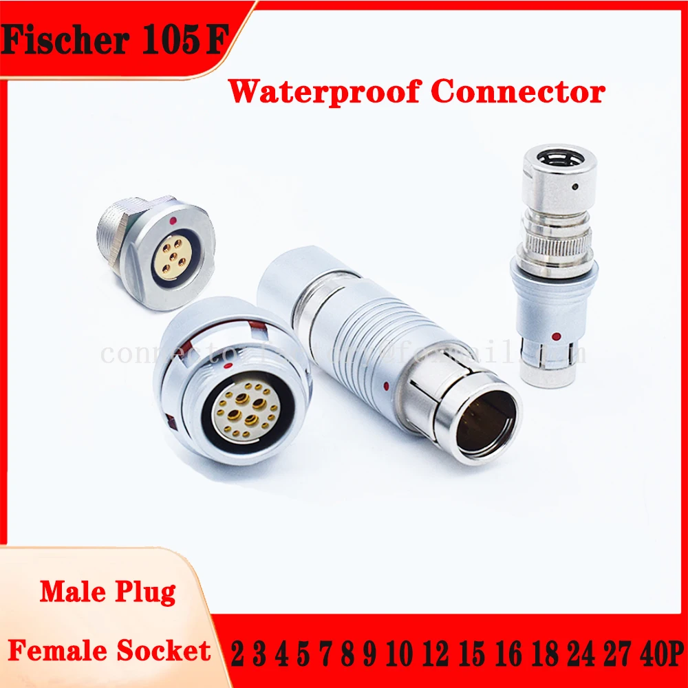 Fischer-conector do Soquete de Vácuo Push-pull Plugue de Travamento Automático Impermeável Vácuo Ip68 105f 3f 10 Pin 12 15 16 18 24 27 40