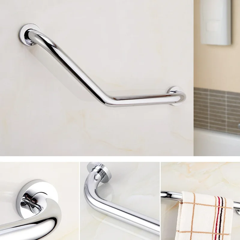 201/304 Stainless Steel Bathtub Arm Safety Handle Bath Shower Grab Bars Wall Mount Handle Grip Toilet Handrail for Bathroom ZM10