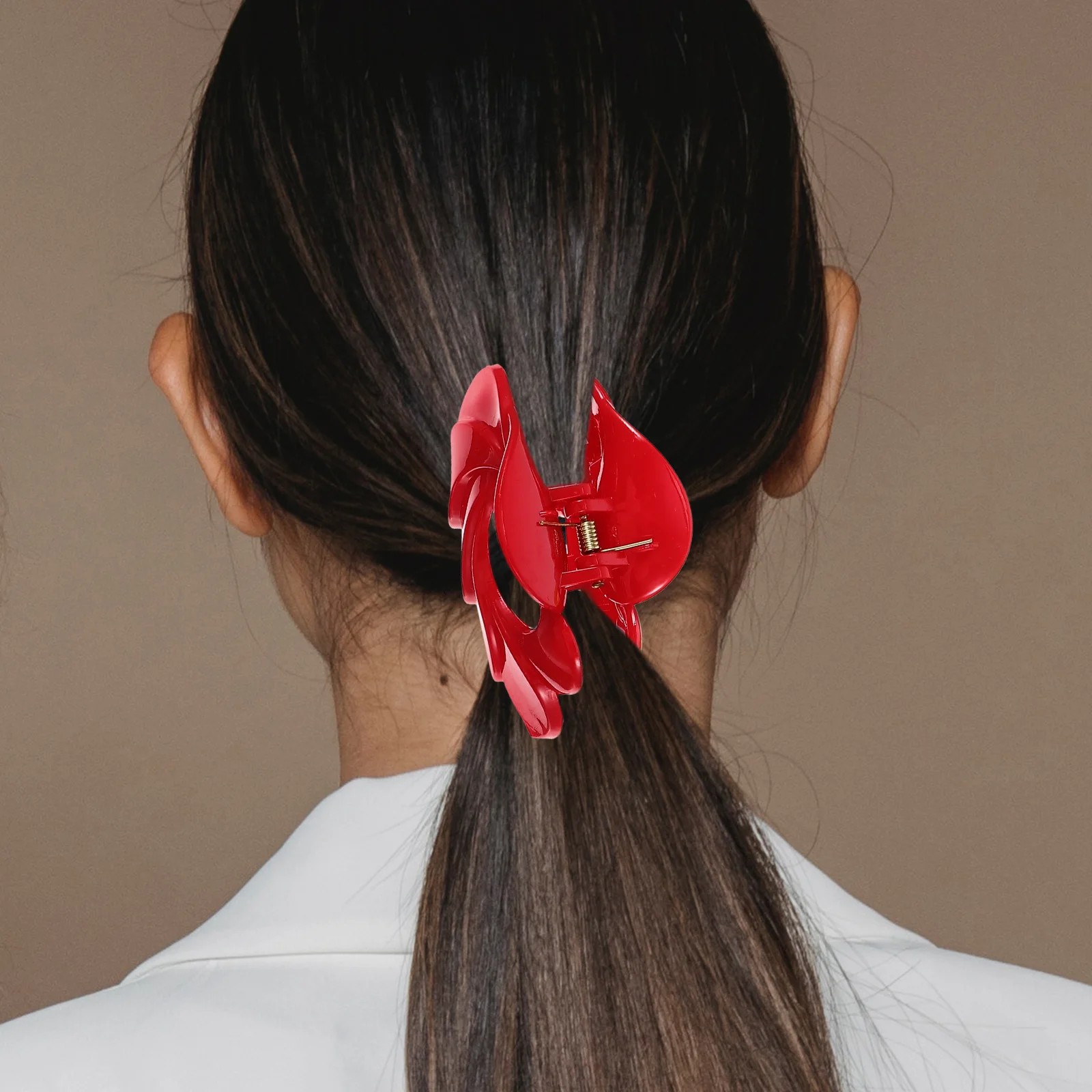 

6pcs Leaf Claw Clips for Thick Thin Hair Women Pink Mix Medium Size 85Cm Styling Accessories Travel Shopping Gifts
