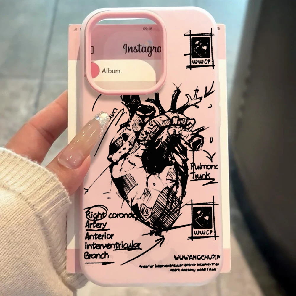 Für Samsung Galaxy S21 S26 S25 S24 S23 S22 Ultra Plus FE Hülle Herz-Graffiti INS Cover Für A37 A36 A54 A55 A56 Staubdichte Hülle – Detail 5