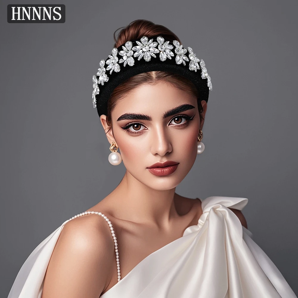 

TOPQUEEN Exquisite Ladies' Rhinestone Flower Headband Handmade Suitable Weddings Banquet Dance Parts Hair Accessories YXA266