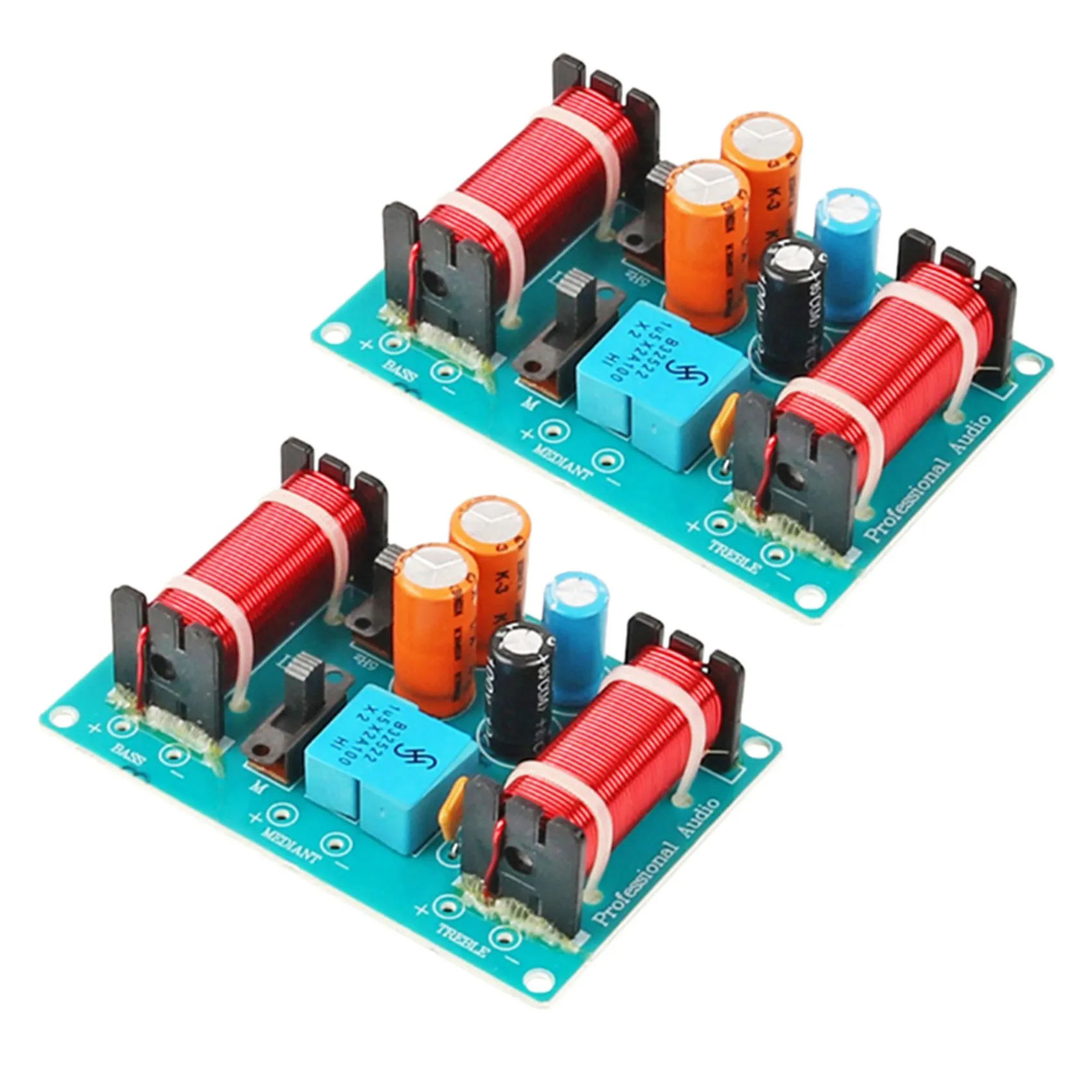 

New-2X 150W Speaker Crossover 3 Way High-Low 4-8 Ohm Frequency Divider For Speaker