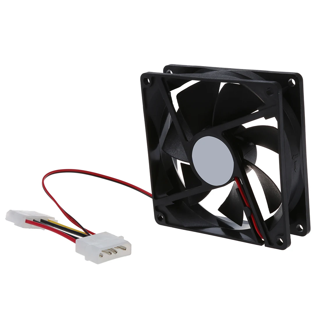 Ventilateur de refroidissement PC en plastique noir, DC 12V, 4 broches, 90mm x 90mm x 25mm