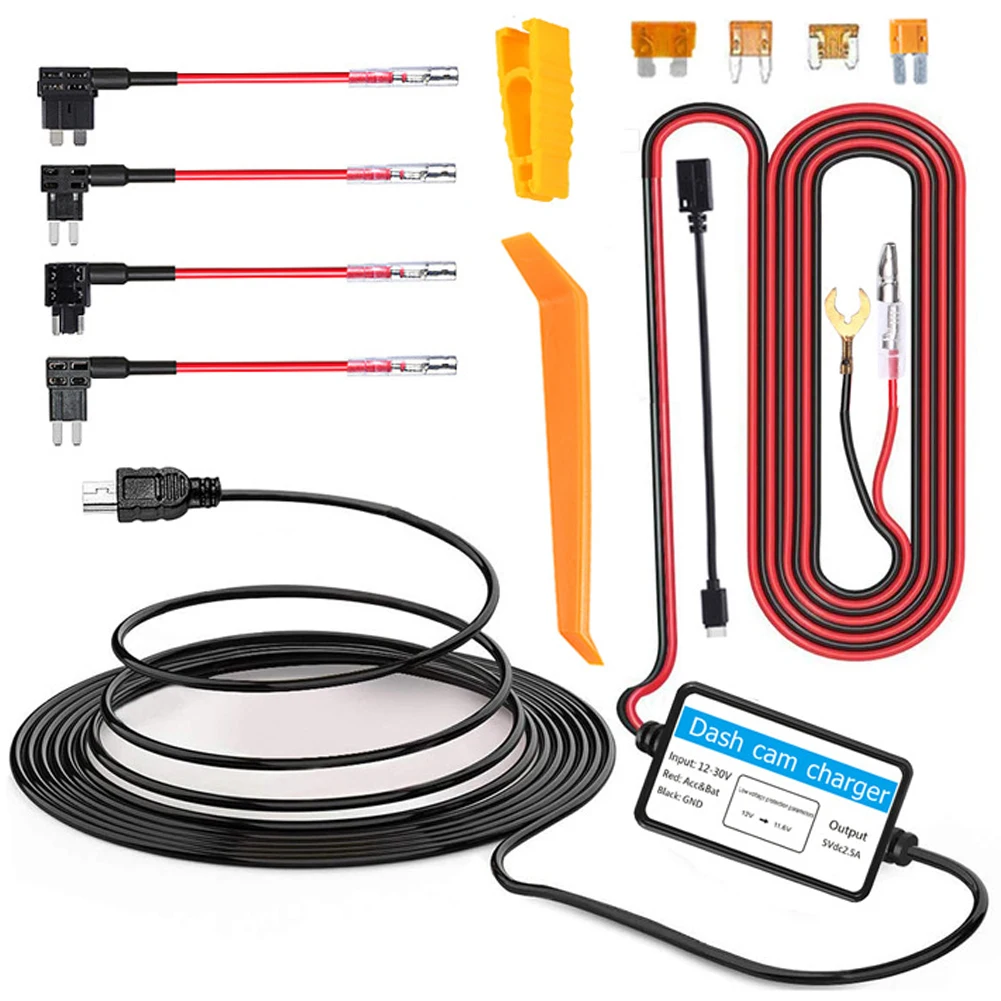 Micro USB Harde Draad Kit 5V 2A Auto Dash Camera Oplader Netsnoer Lage Volt Bescherming Auto DVR Record Hardwire Kit Parking Monitor