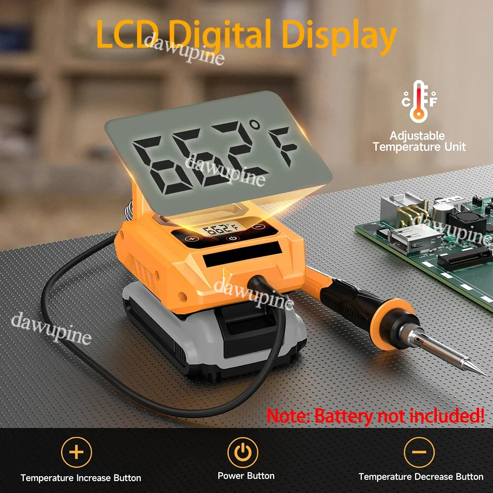 Power Tool Parts LCD Digital Display Soldering Iron Station for Makita for Dewalt 18V 20V Lithium Battery Welding Repair Tools