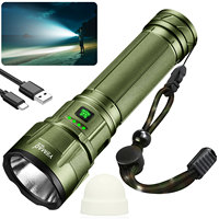 YEMAO A1 Powerful Flashlight Constant 2000 Lumens Rechargeable 300M Spotlight Range P70.2 LED Torch with 15000mAh LiFePO4battery