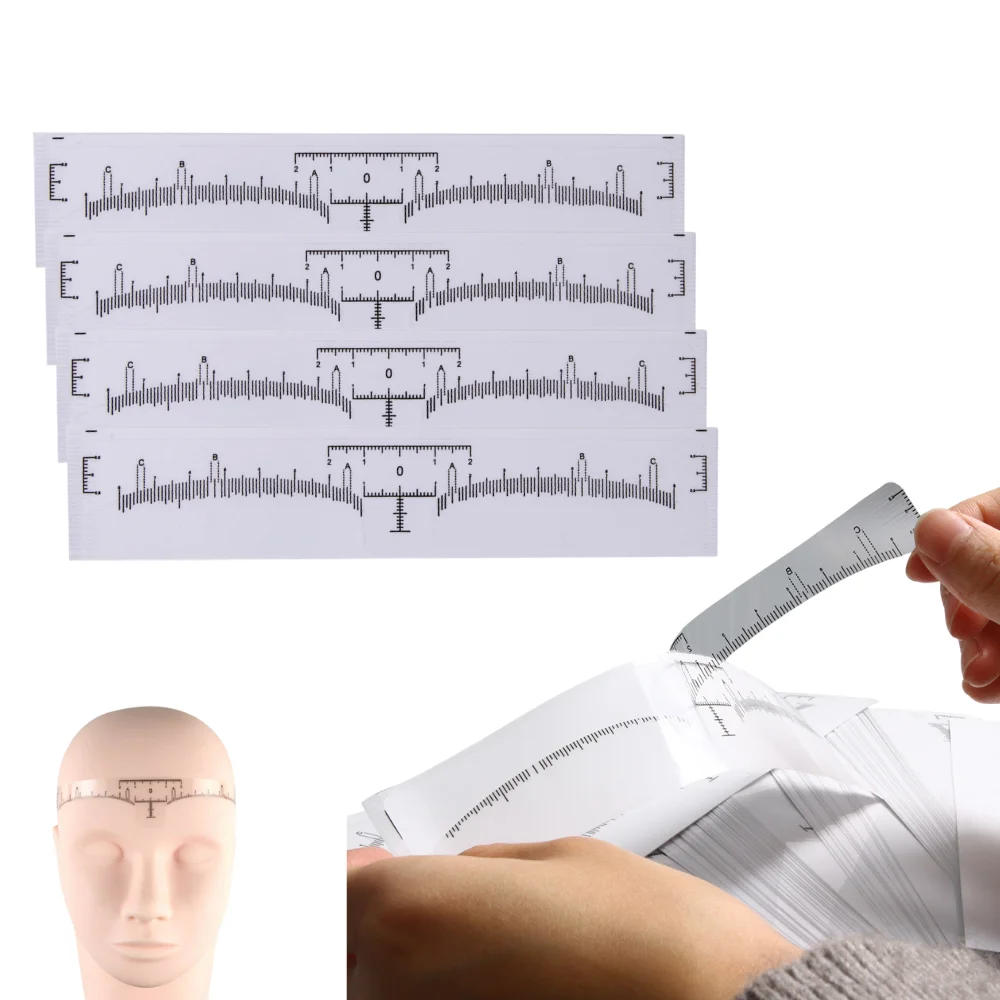 

100PCS/BAG Eyebrow Ruler Disposable Sticker Adhesive For Microblading Tattoo Training Eyebrow Accurate Measurement Tool Supplies