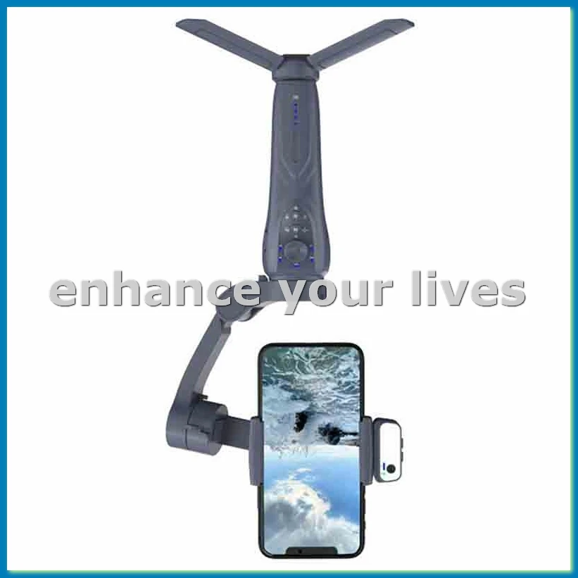 F12 3- Handheld Gimbal Smartphone Stabilizer Cellphone Selfie Stick for Phone Vlog Anti Shake Video Recording-A23U