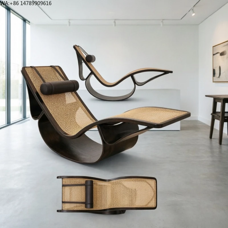 

Универсальное уличное кресло-шезлонг WISEMAX FURNITURE, скандинавский дизайн, алюминиевый каркас, плетеное из ротанга, для гостиной или балкона.