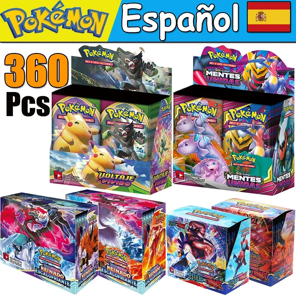 New Spanish Pokemon Cards English CROWN ZENITH SILVER TEMPEST Lost Origin Brilliant Stars Carte Pokémon Español Collection Toys