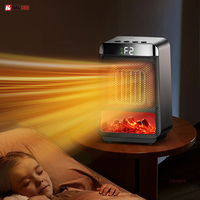 Hot Air Blower Portable Electric Heater Low Consumption Electric Heater 3D Flame For Room Outdoor Office Desktop Mini Fan Heater