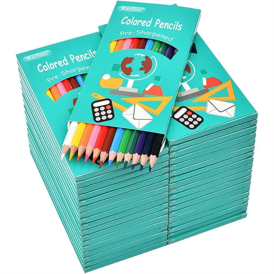 

Colored Pencils Bulk 432 Count Pre-Sharpened 12 Assorted Colors 36 Packs For Kids Classroom Art Projects
