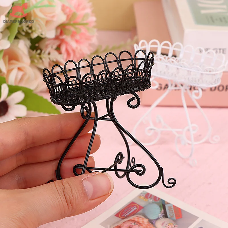 

1:12 Scale Dollhouse Miniature Flower Stand Display Shelf Iron Storage Rack Doll Furniture Model Decor Toy Doll House Accessorie