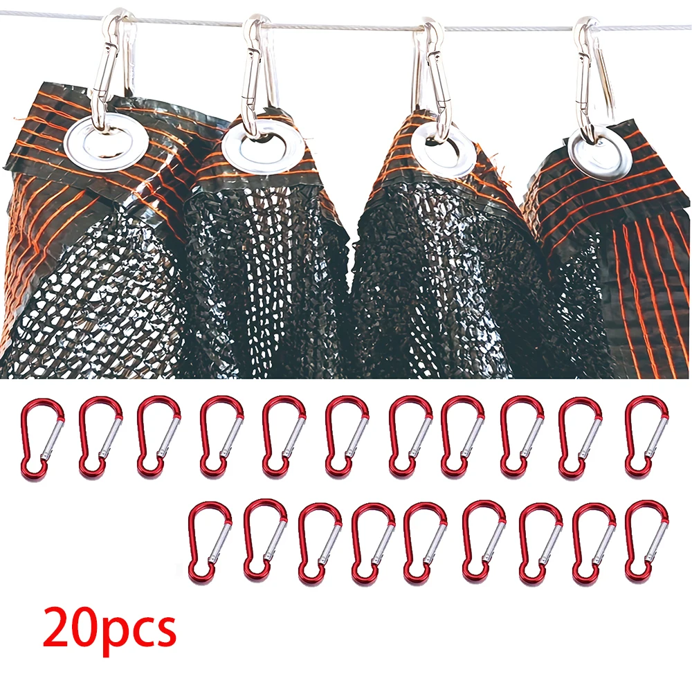 20 Reusable Outdoor Sunshade Sail Aluminum Alloy Hook and Loop Fasteners, Multifunctional and Durable Aluminum Alloy Hook and Loop Fasteners