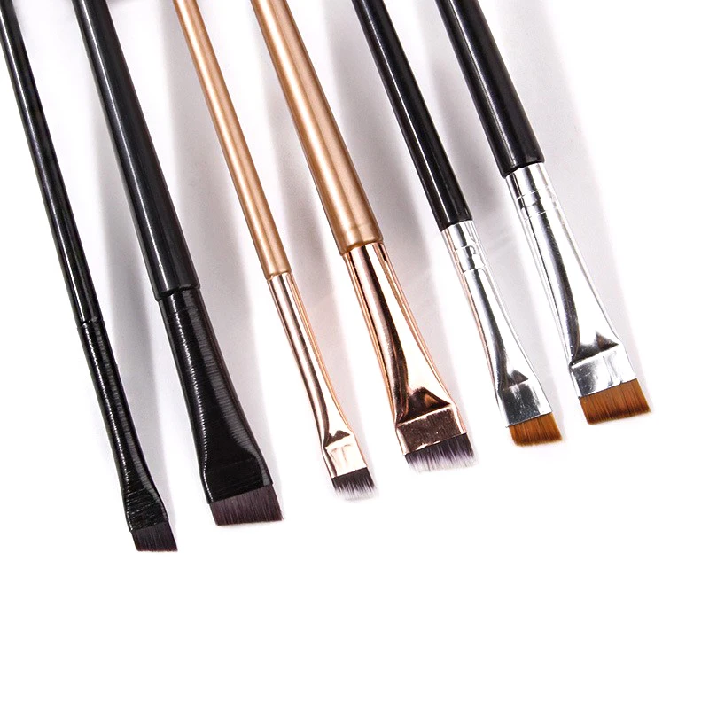 2Pcs Blade Eyeliner Brush Eyebrow Brush Portable Flat Fine Eye Liner Brow Contour Makeup Brushes Makeup Tool