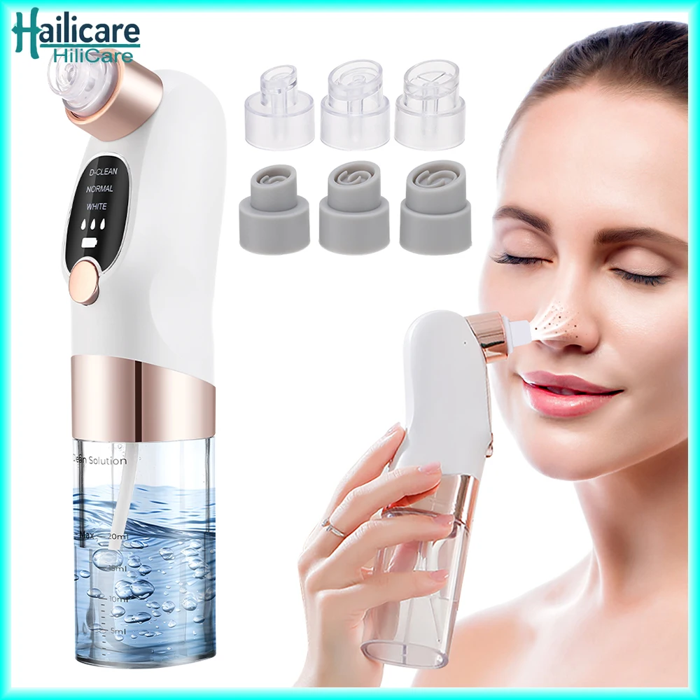 

Blackhead Remover Pore Vacuum Face Cleaner Electric Pimple Acne Black Head Removal USB Rechargeable Water Cycle Black Dot Remove