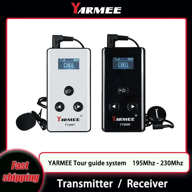 YARMEE Wireless Audio Tour Guide System Speaker Receiver Transmitter for Church Travelling Trainning Simultaneous interpretation