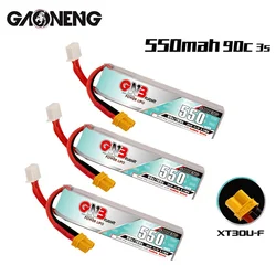 GNB 3S 11.1V 550mAh 90C/180C bateria LiPo do TINY8X Blade Inductrix FPV QX2 120S Beta75S dron z XT30U-F wtyczką 11.1V