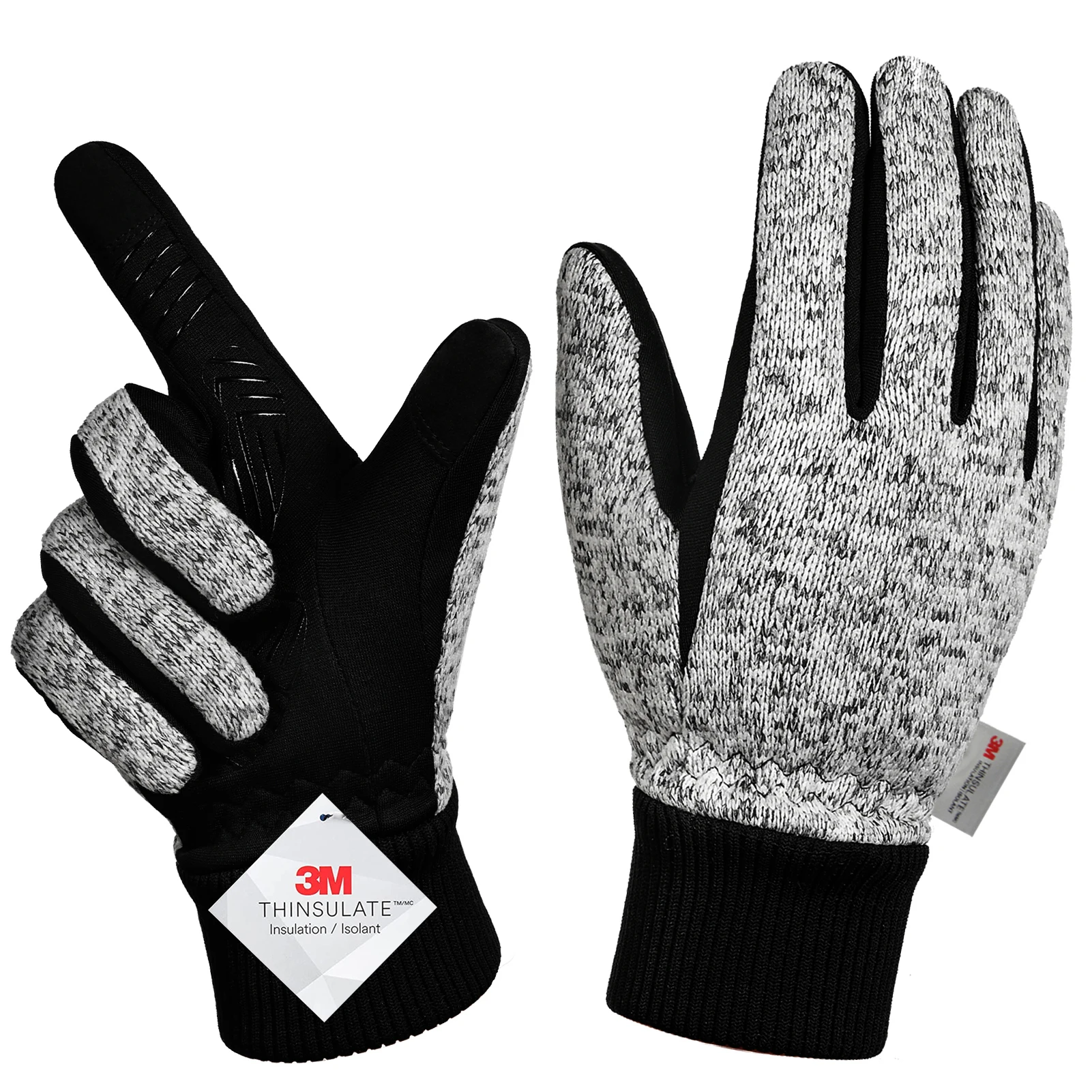 Winter Cycling Gloves Full Finger Windproof 3M Thinsulate Thermal Gloves Touchscreen Snowboard Gloves Non-slip Road Bike Gloves