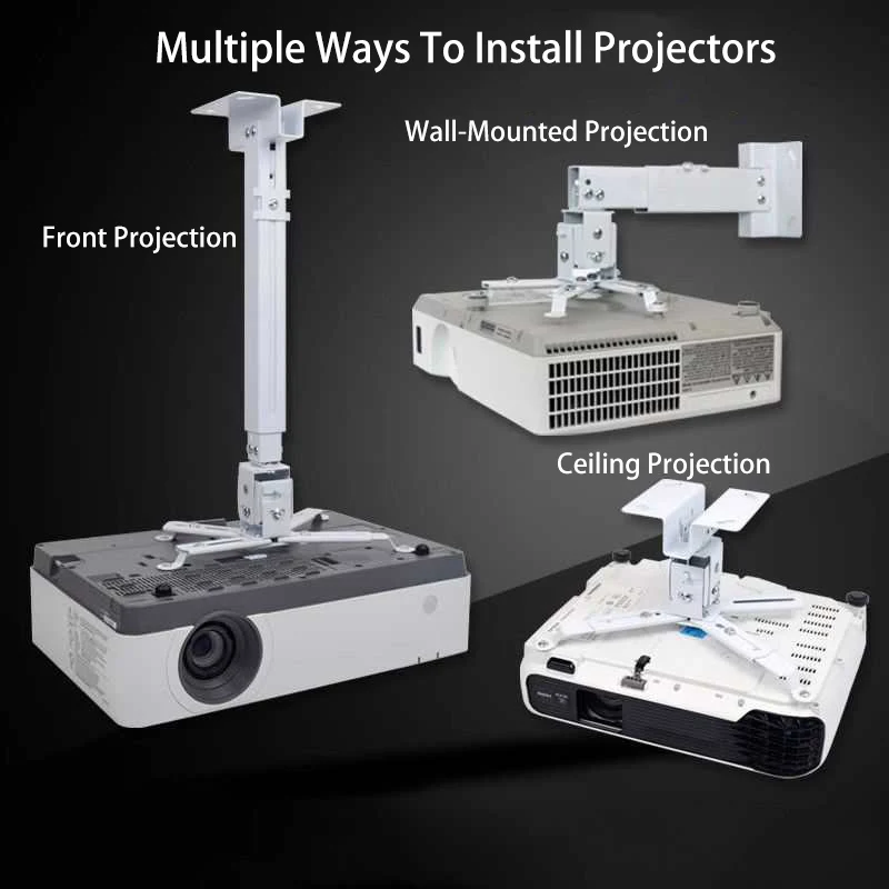 Thinyou Projector Mount Universal Stand Ceiling Adjustable Extendable strechable Mount Wall Holder Hanging Projection Bracke