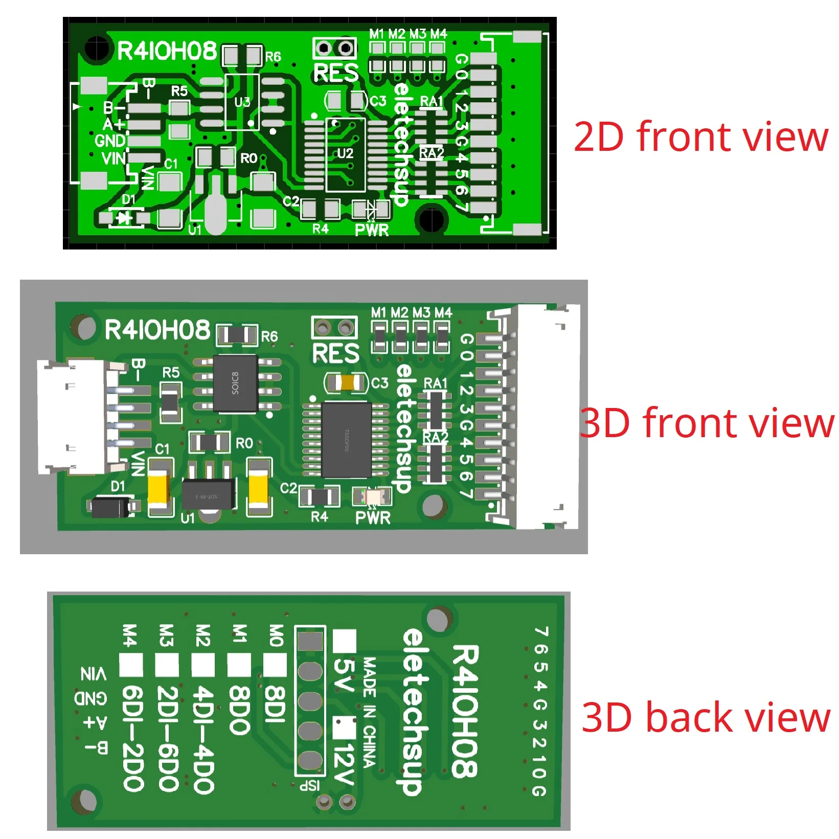Modul Output Input Digital Serbaguna Mini PLC IO Dilator DC 12V 24V UNTUK Arduino 8DI 8DO 4DI-4DO 2DI-6DO 6DI-2DO RS485