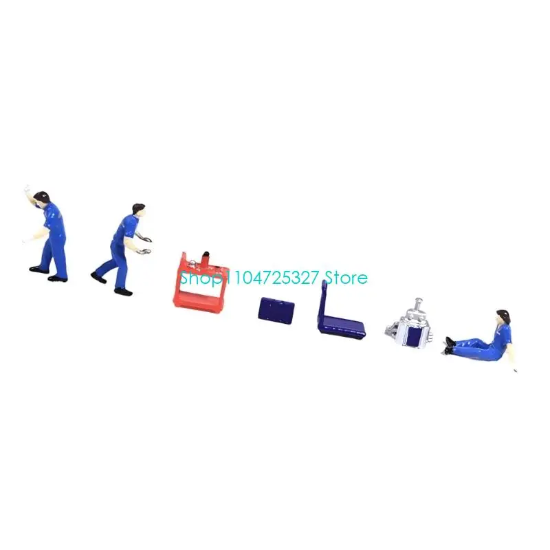 D8KF Detailed Resin Construction Worker Model Perfect For Dioramas Scenes