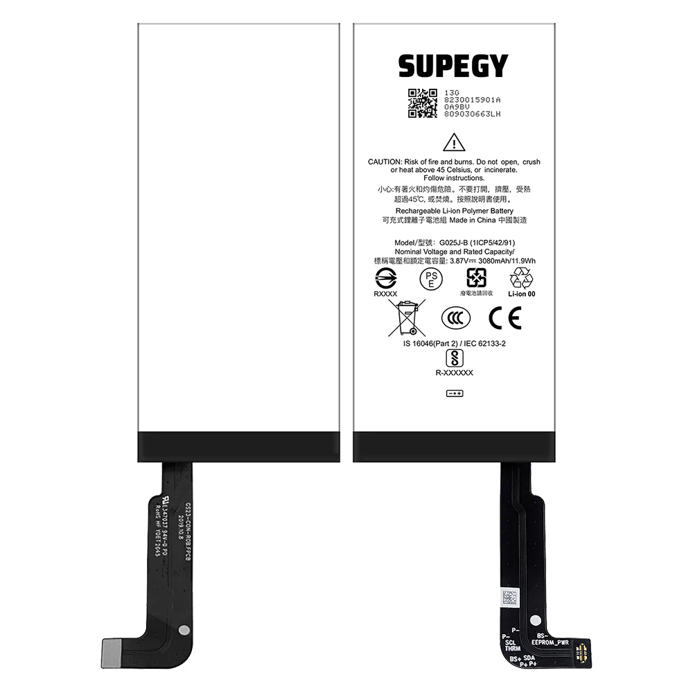 100% New High Capacity G025J-B 3080mAh Replacement Battery For Google Pixel 4A Genuine Latest Production Phone Batteries