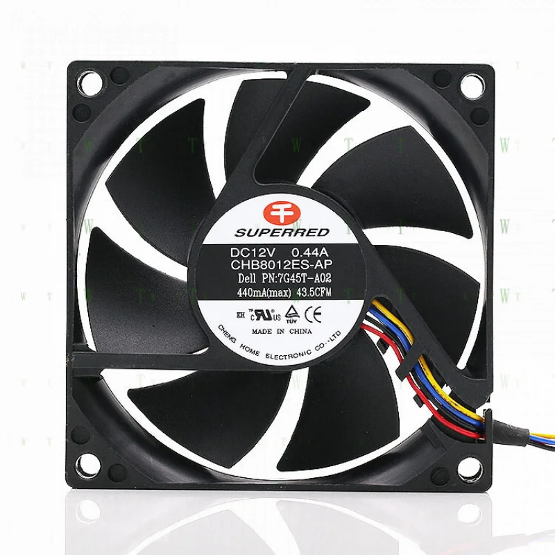 

H SUPERRED of red CHB8012ES-AP 8020 12V 0.44A 4-wire PWM chassis CPU fan