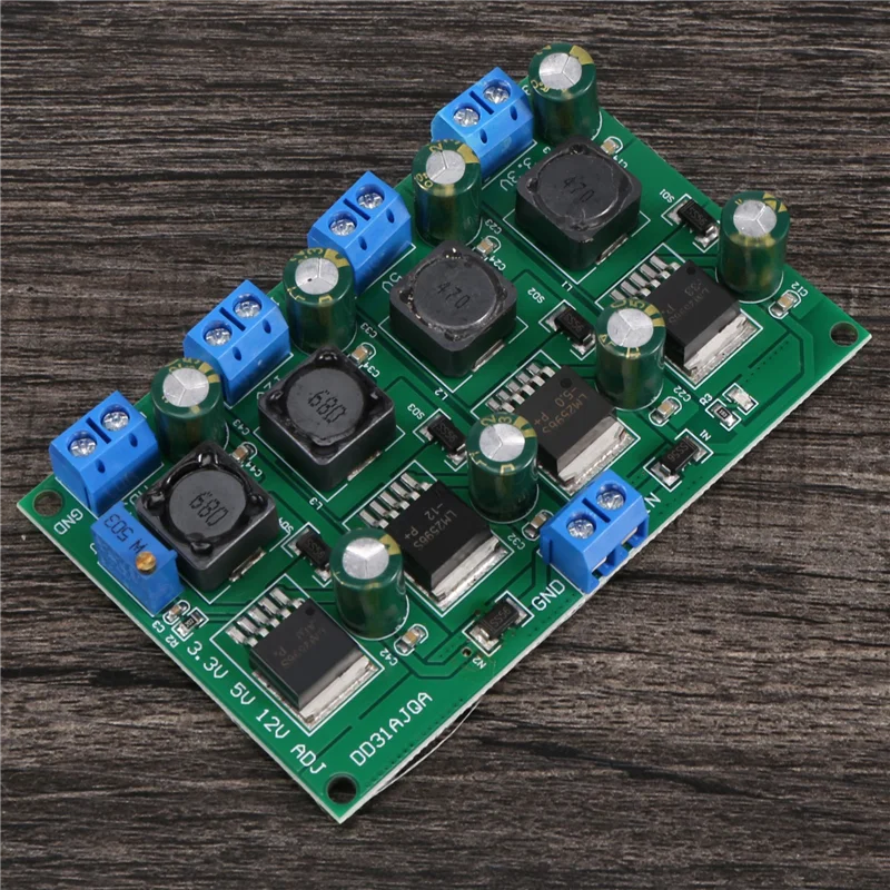 

A69Z 3A 4 Channels Multiple Switching Power Supply Module 3.3V 5V 12V ADJ Adjustable Output DC DC Step-Down Buck Converter Board