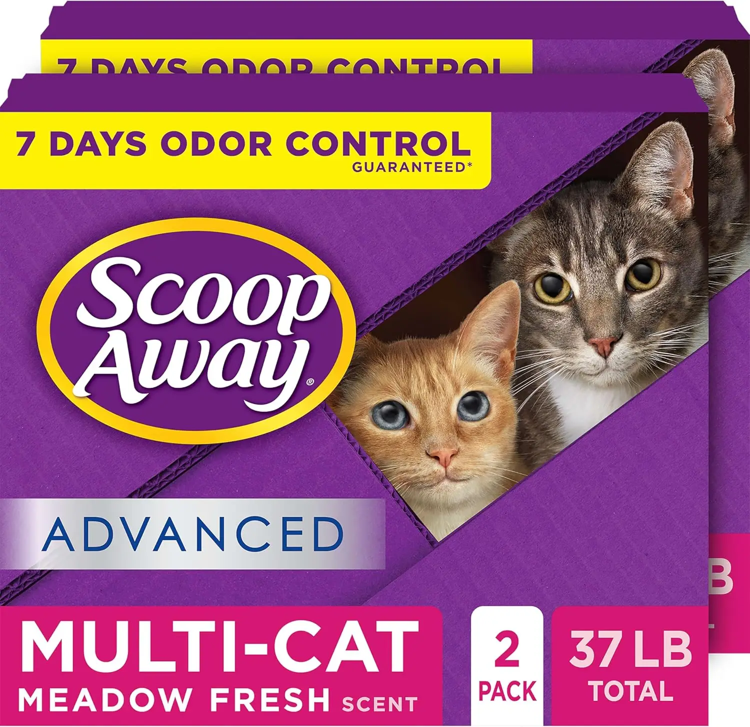 

Advanced Multi-Cat Clumping Cat Litter Meadow Fresh Scent Twin Pack 18.5 lb