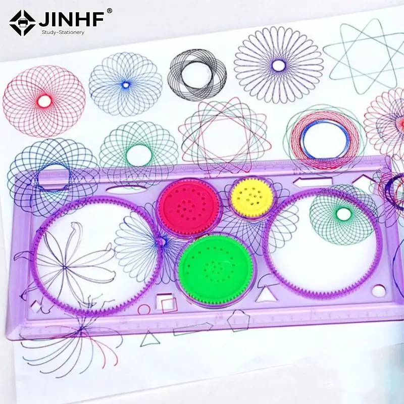 1X Multifunctional Drawing Template Art Geometric Ruler Drafting Tools Stationery Students Office Supplies Measuring Scale Ruler