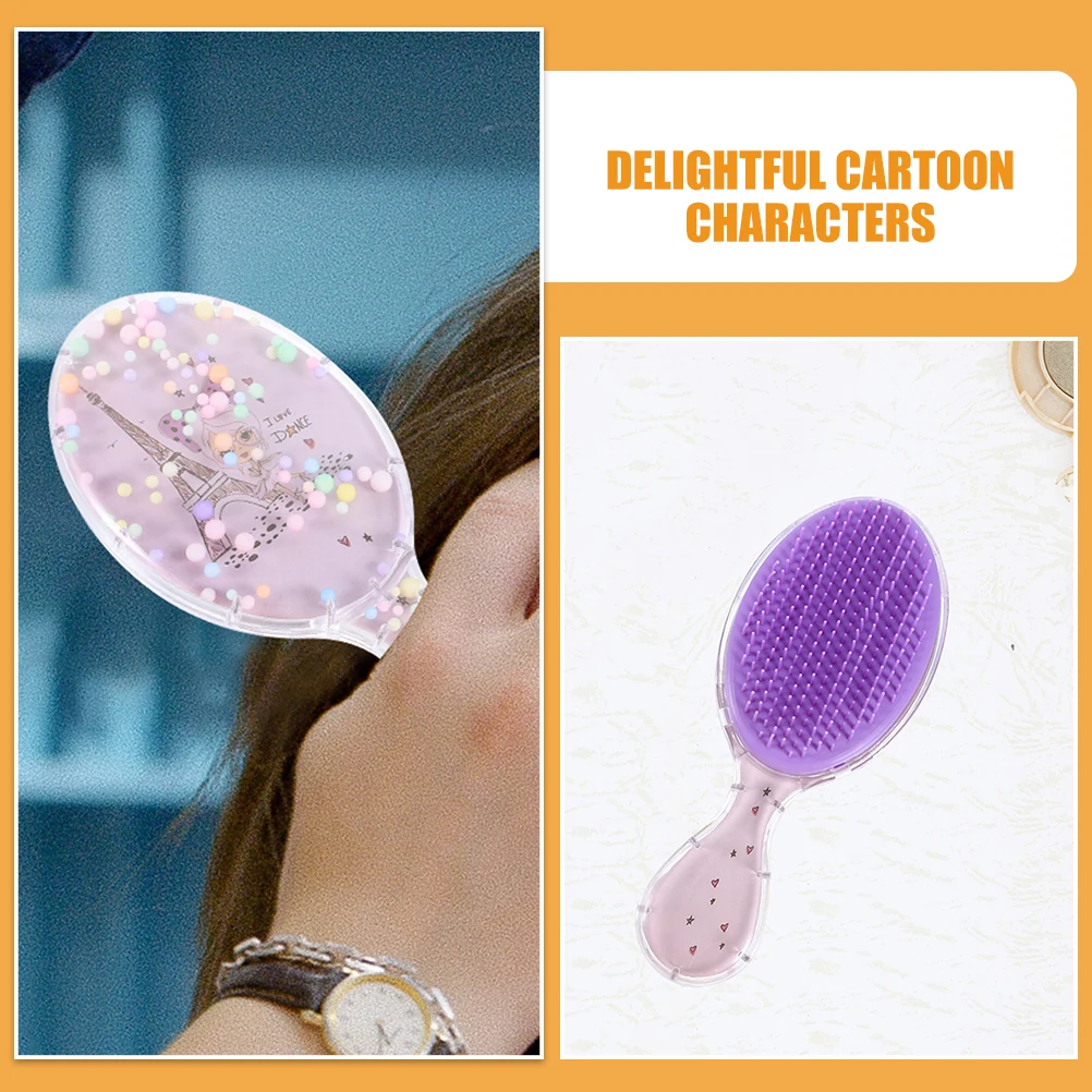 

Kids Hair Comb Transparent Cartoon Oval Hair Brush Scalp Massage Detangle Comb Toddler Hair Accessories Essential Grooming Tool