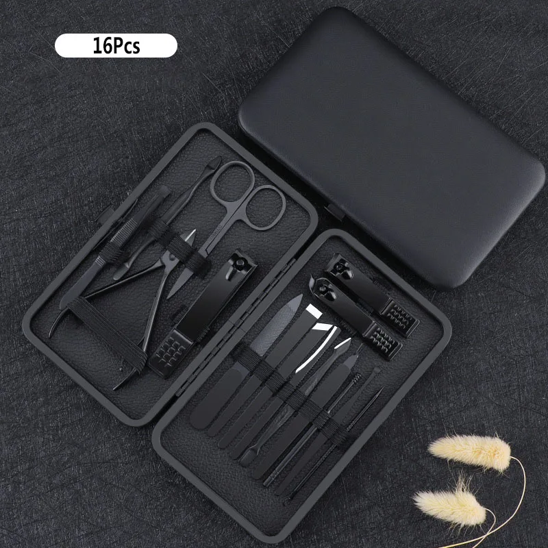 7/10/12/16/18PCS Stainless Steel Nail Clippers Set Household Professional Nail Clipper Portable Stainless Steel Manicure Set