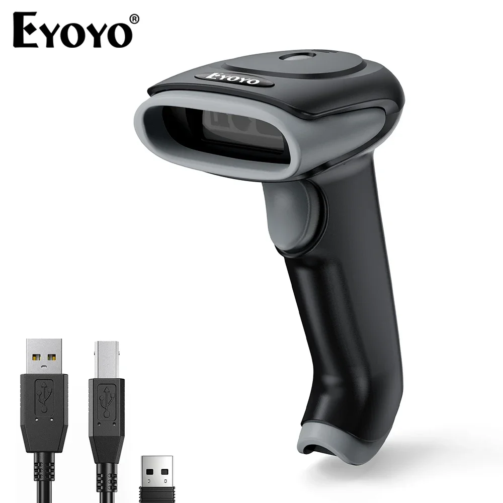 

Eyoyo EY-034W 2D-сканер штрих-кода USB/2,4G двухрежимный эргономичный портативный QR-код с автоматическим обнаружением, быстрое сканирование, высокоточное декодирование