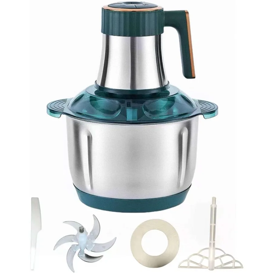 

5L Electric Meat Grinder with Stainless Steel Construction 500W HighPower Food Processor Featuring 5Speed Settings for Efficien