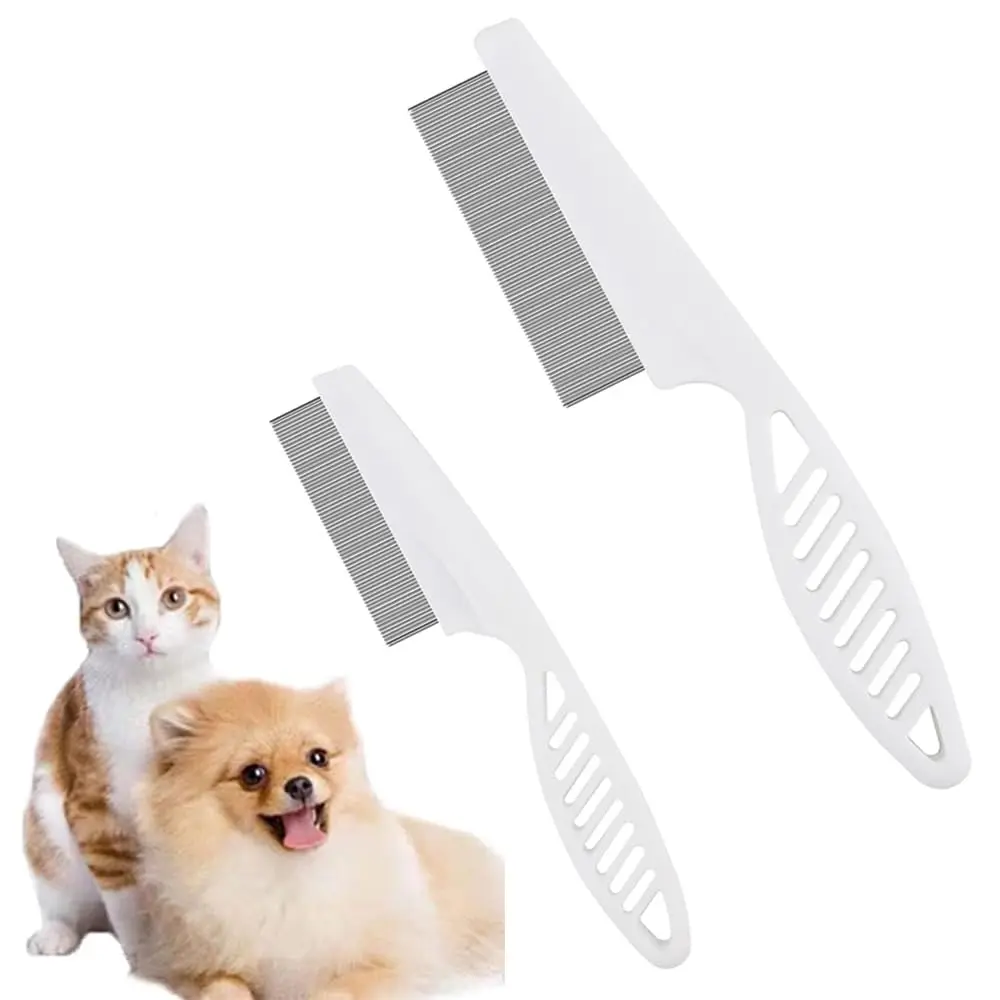 2 In 1 Pet Hair Comb for Dogs Cats Grooming and Dehairing Face Paws Combs Multifunctional Stainless Tooth Pet Hair Kit