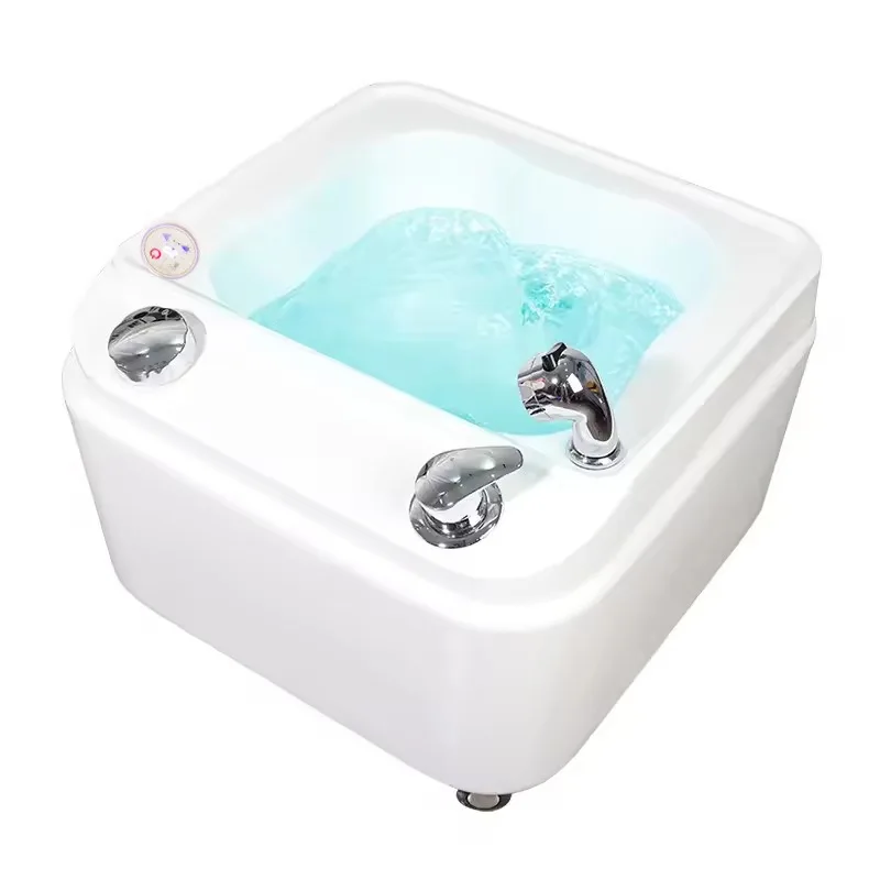 Acrylic foot bath, health foot bath, surf spa basin with colorful lights, special pedicure basin for clubs