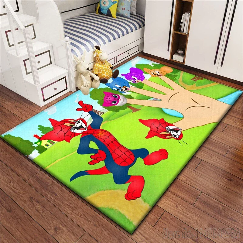 Tom and Jerry Cartoon Rug Carpets 120x160cm Decor for Living Room Children's Bedroom Sofa Bathroom Kids Floor Mat