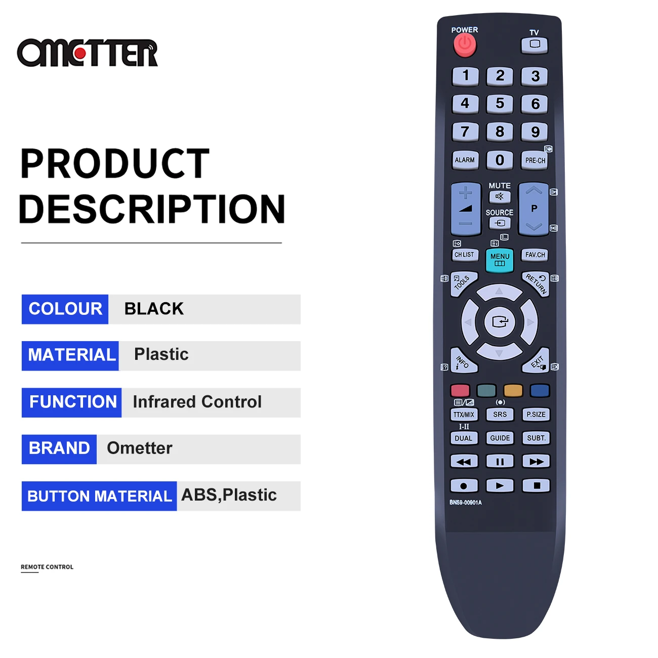 Télécommande pour Samsung TV, BN59-00901A compatible LE19D450 LE37D550 PS51D450, nouveau, BN59-00855A