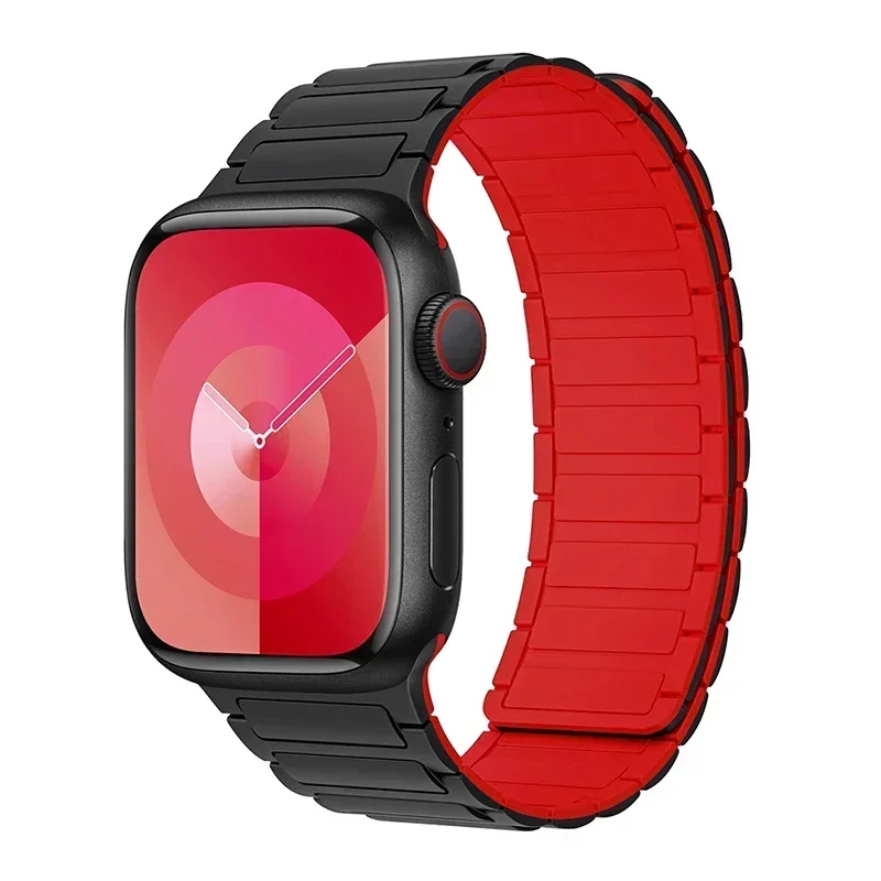 Magnetische lus voor Apple Watch-banden 44 mm 40 mm 49 mm 45 mm 41 mm 38 mm siliconen armband iWatch-serie 9 8 7 6 5 4 3 Se ultra 2 band