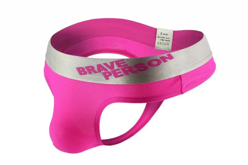 Men Mesh Thong T‑Back Underwear Letter Print Wide Waistband U‑Pouch Breathable Low‑Rise Sexy Men Underpants